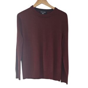 Banana Republic Italian Merino Wool Sweater Men’s L Burgundy Quiet Luxury